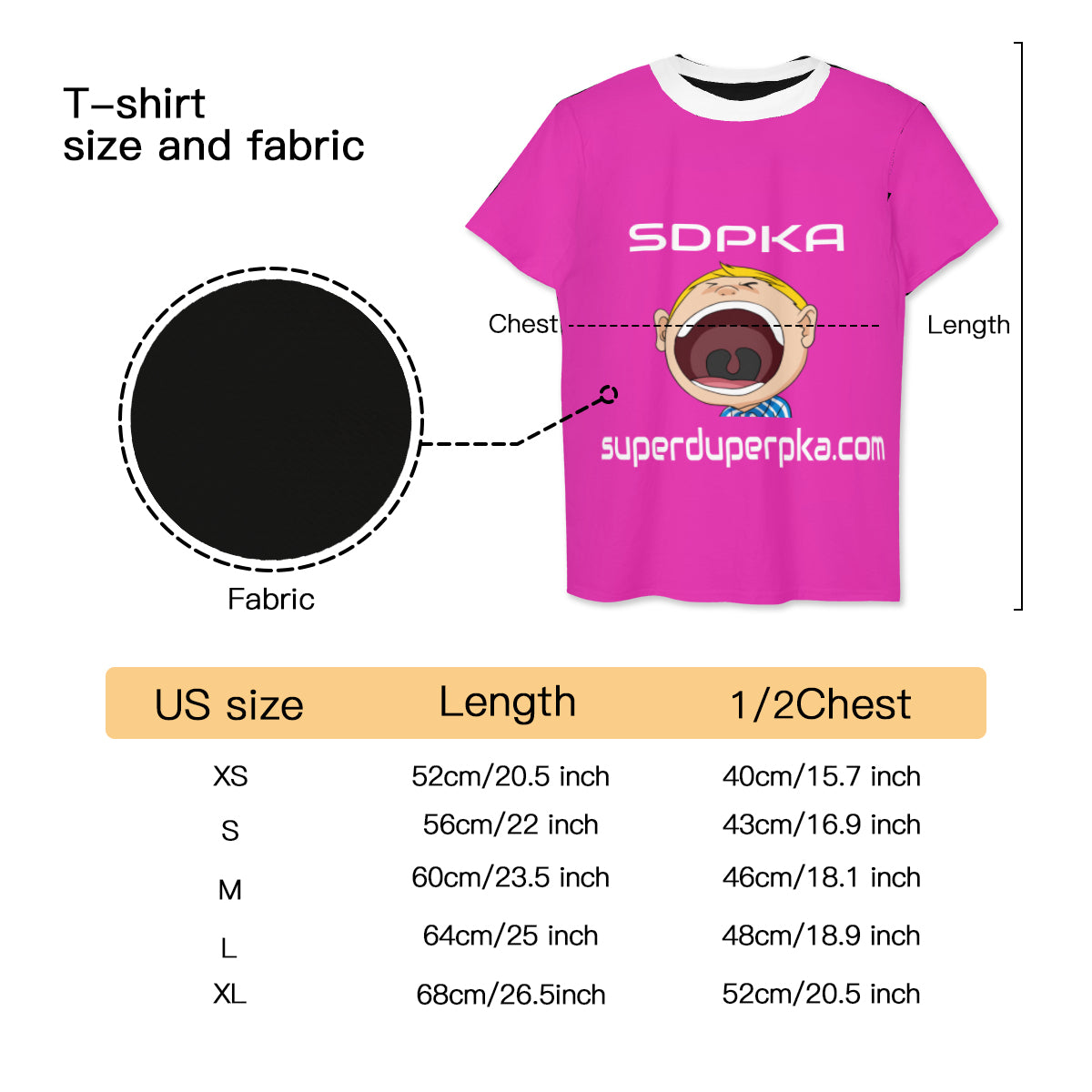 BIG MOUTH NATE T-SHIRT for YOUTH | SDPKA (SUH-DUP-KA) |HOT PINK