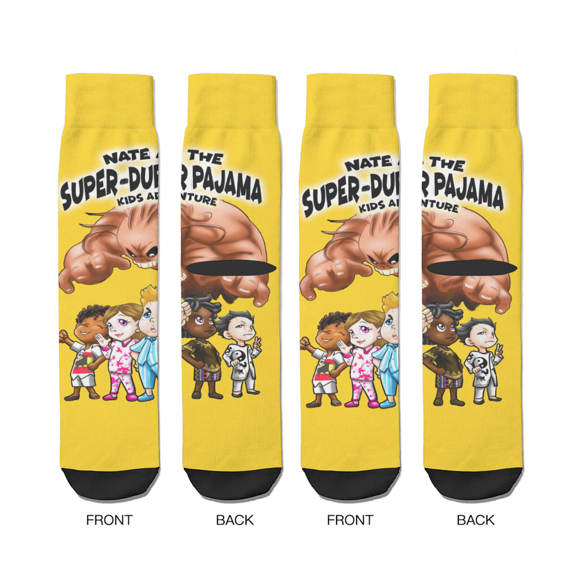 NATE-SDPKA-unisex SOCKS | for ADULTS | YELLOW