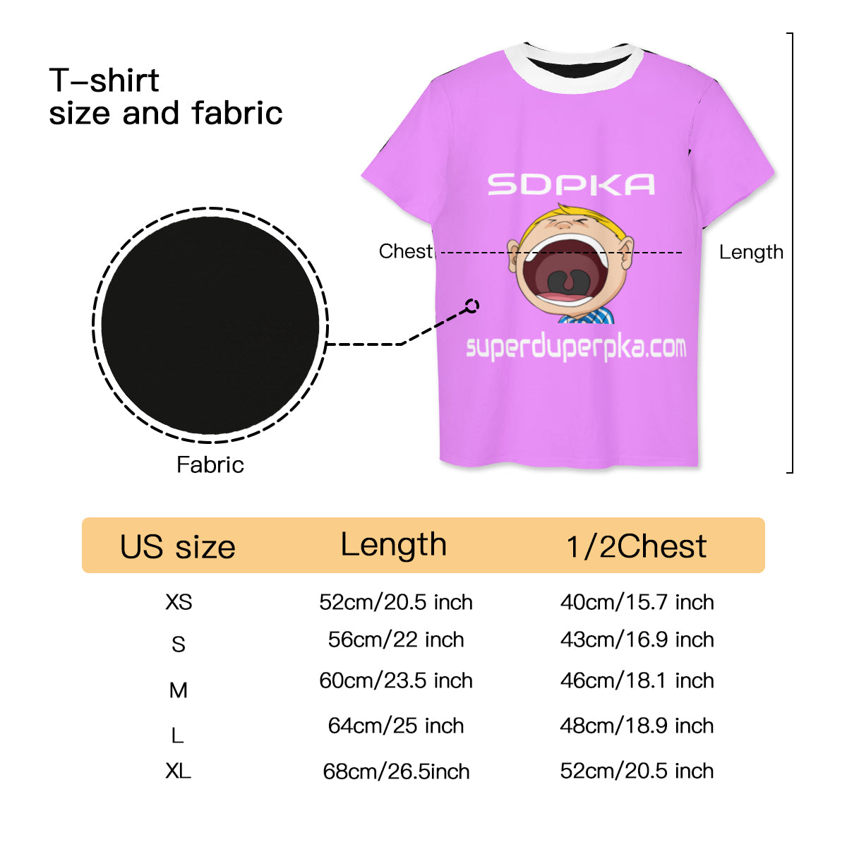 BIG MOUTH NATE T-SHIRT for YOUTH | SDPKA (SUH-DUP-KA) | LT PINK