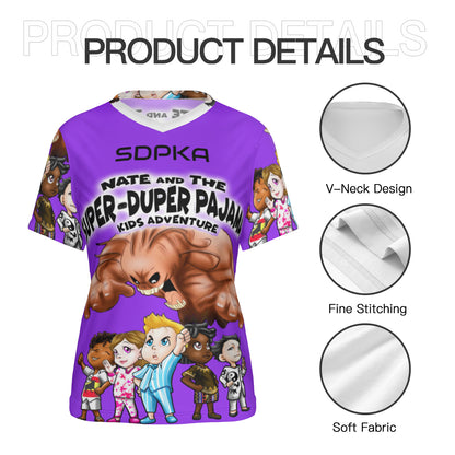 SDPKA- WOMEN'S V NECK T | PURPLE