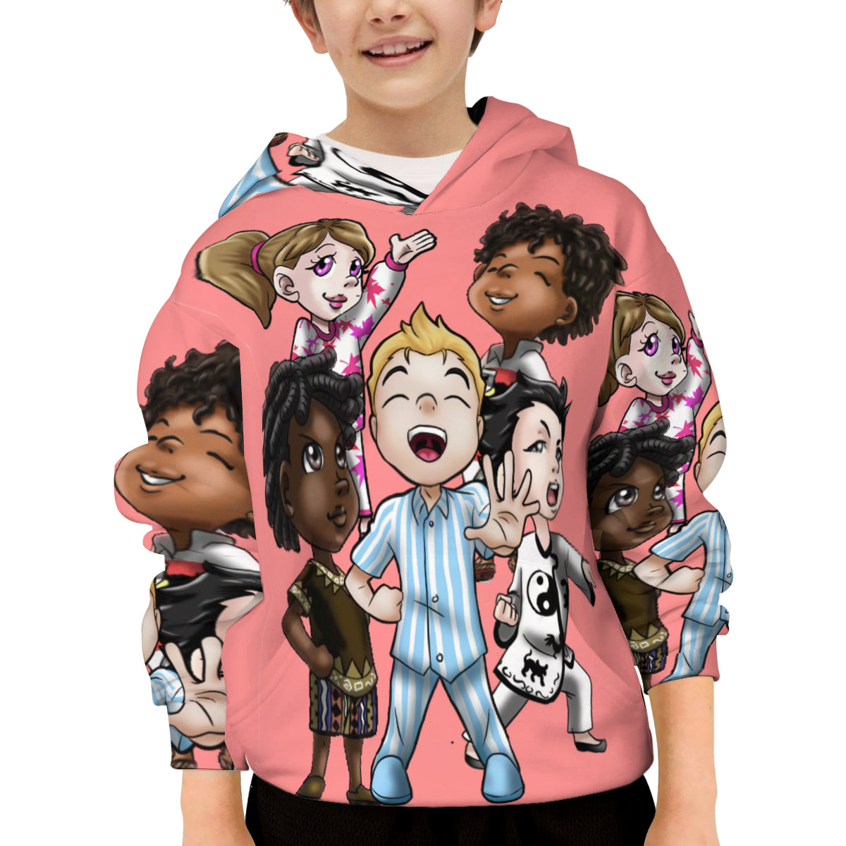 SDPKA | KIDS and YOUTH  | BRAVE SQUAD GANGIN' IT HOODIE | POLYESTER PEACH