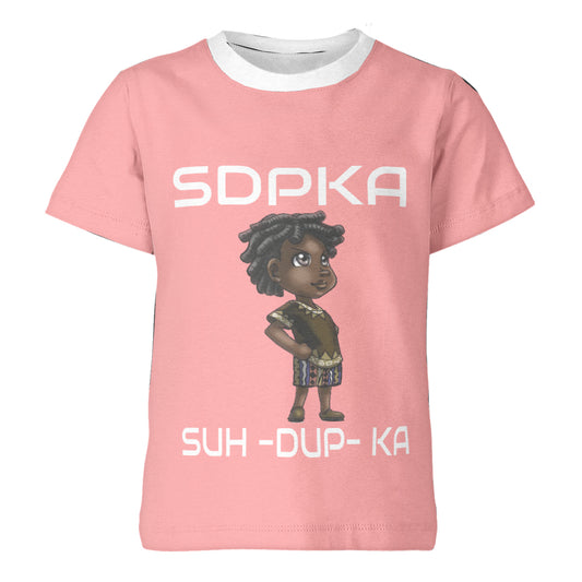 KEDAR'S SALUTE of VALOR T-SHIRT for YOUTH | SDPKA (SUH-DUP-KA) | PEACH