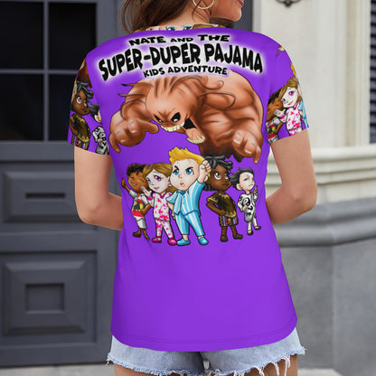 SDPKA- WOMEN'S V NECK T | PURPLE