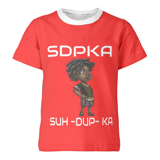 KEDAR'S SALUTE of VALOR T-SHIRT for YOUTH | SDPKA (SUH-DUP-KA) | RED