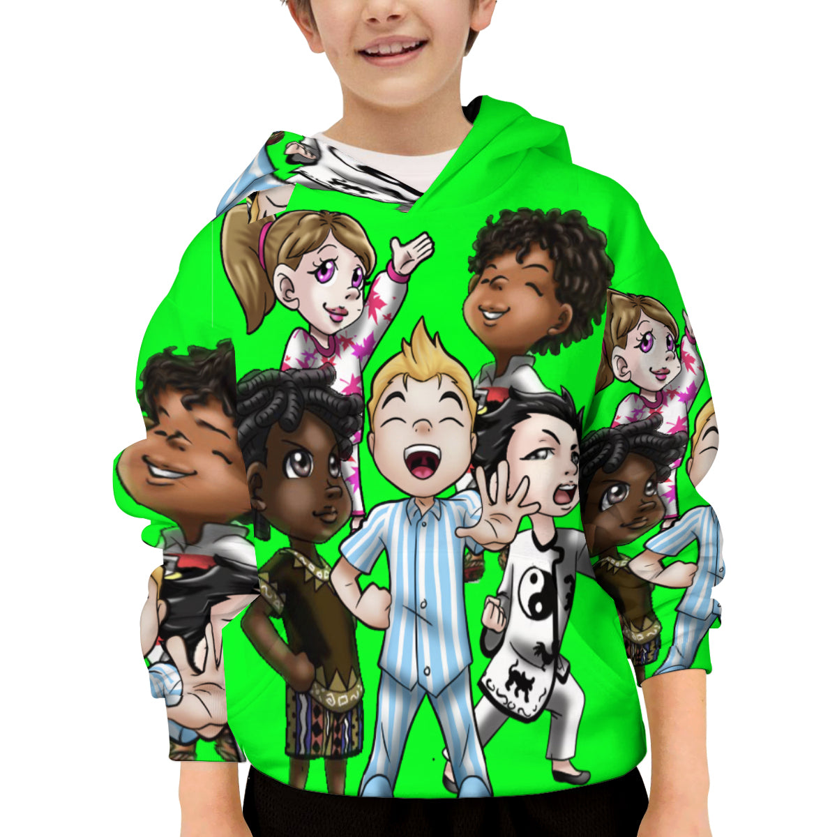 SDPKA KIDS GANGIN' IT HOODIE |  POLYESTER LIME