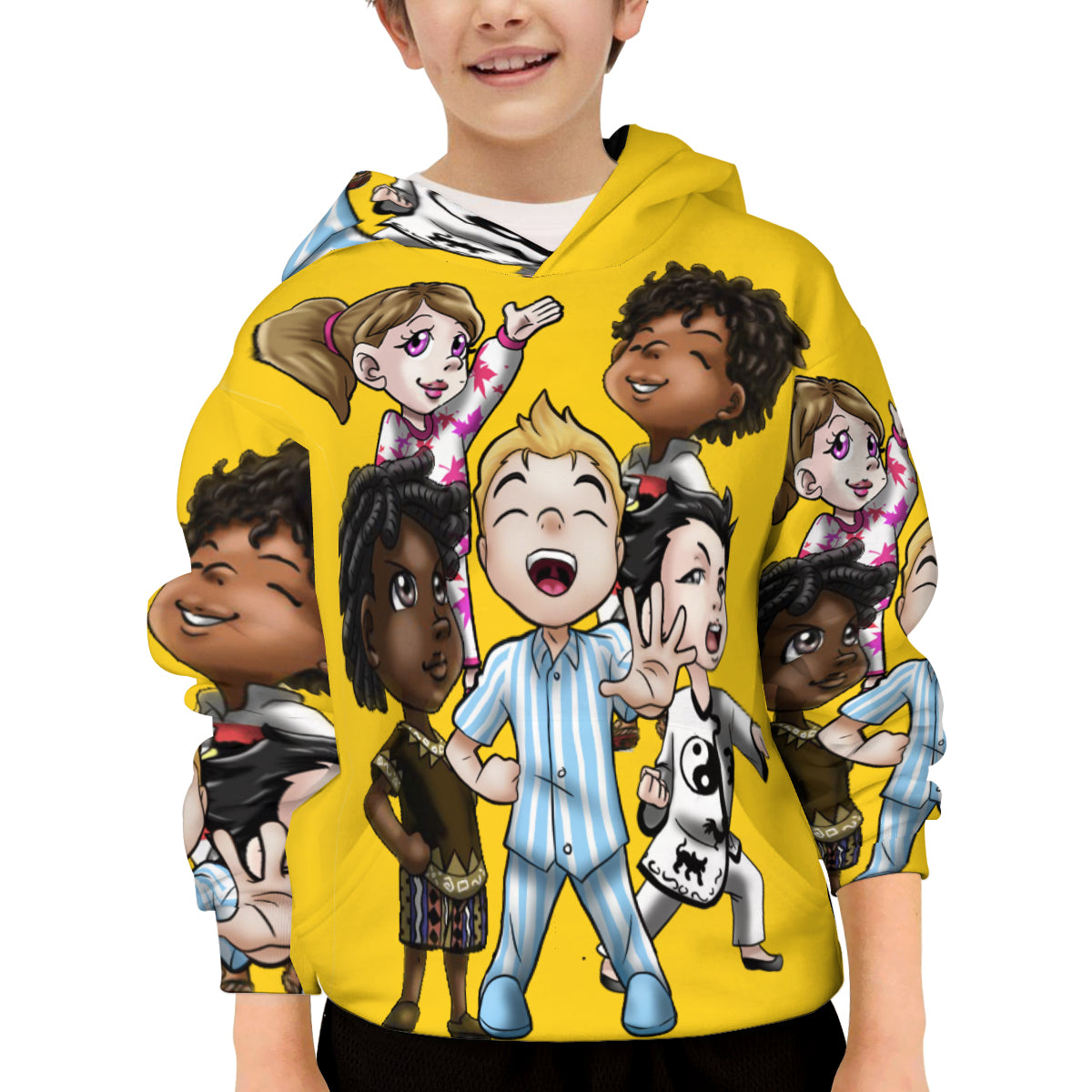 SDPKA KIDS GANGIN' IT HOODIE | POLYESTER YELLOW