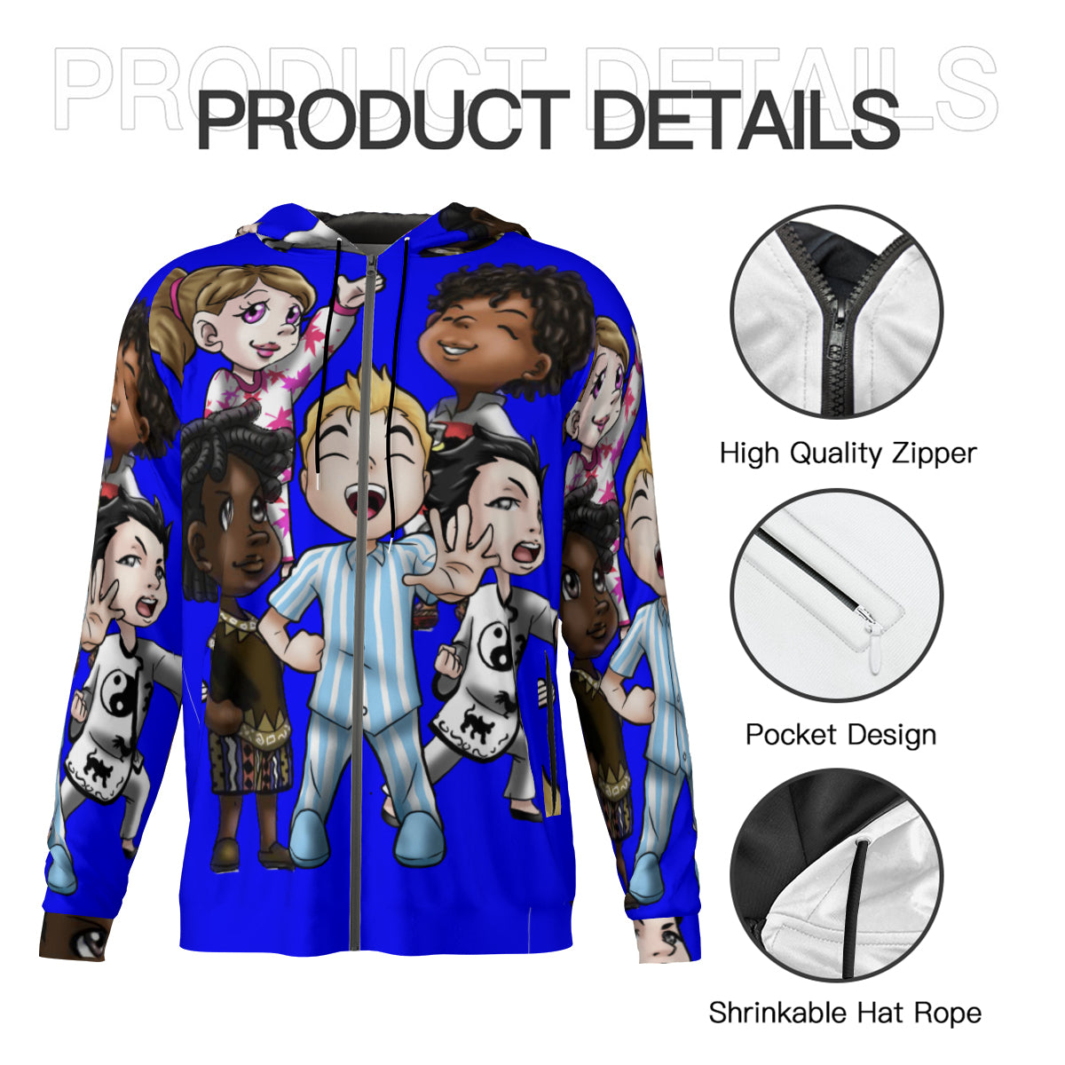 SDPKA BLUE GANG ZIP UP HOODIE ***Women please order one size smaller than normal.