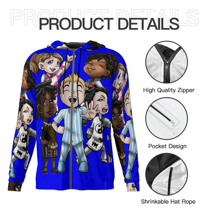 SDPKA BLUE GANG ZIP UP HOODIE ***Women please order one size smaller than normal.