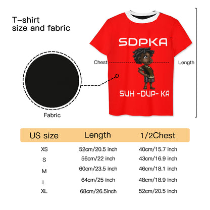 KEDAR'S SALUTE of VALOR T-SHIRT for YOUTH | SDPKA (SUH-DUP-KA) | RED
