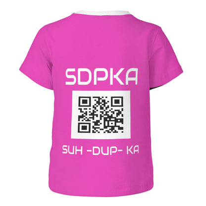 KEDAR'S SALUTE of VALOR T-SHIRT for YOUTH | SDPKA (SUH-DUP-KA) | HOT PINK