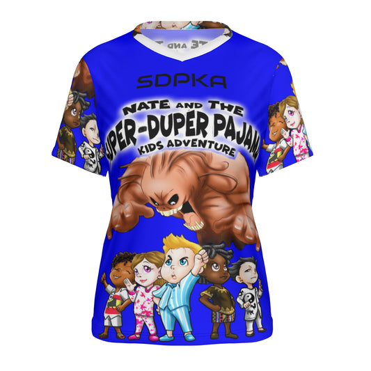 SDPKA- WOMEN'S V NECK T ROYAL