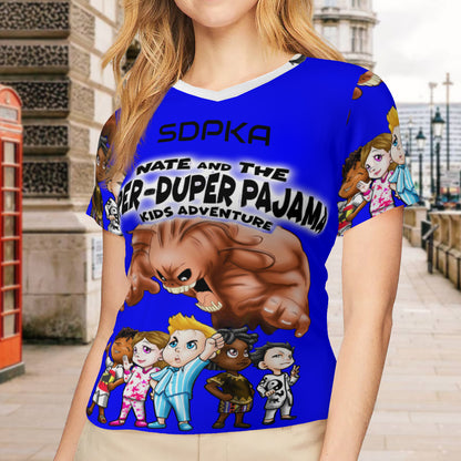 SDPKA- WOMEN'S V NECK T ROYAL