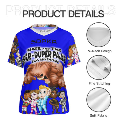 SDPKA- WOMEN'S V NECK T ROYAL