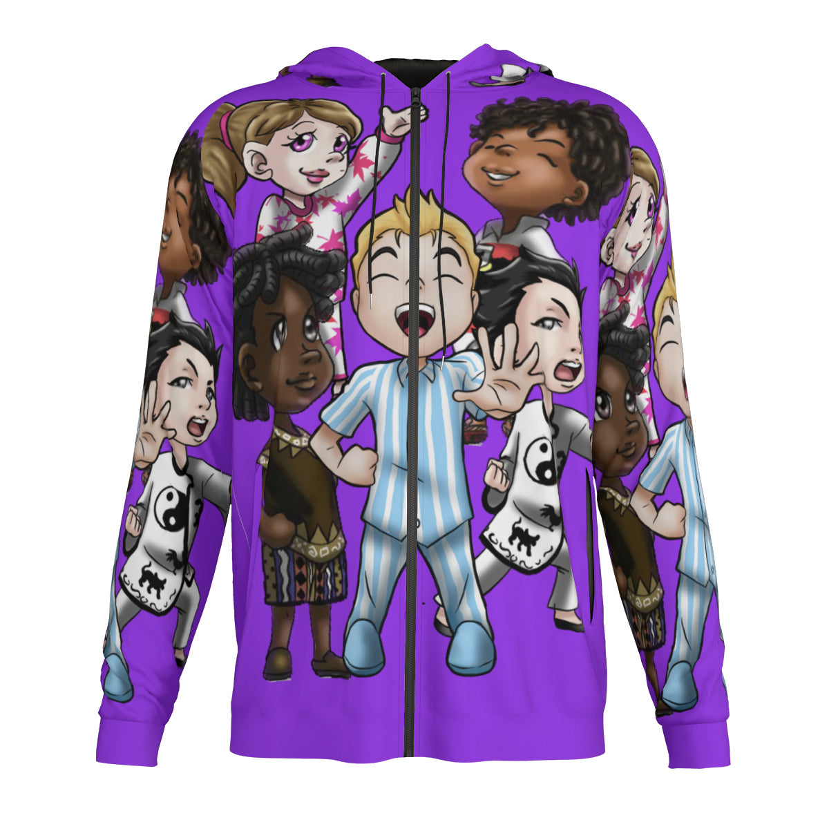 SDPKA PURPLE GANG ZIP UP HOODIE Women pleas order one size smaller than normal.