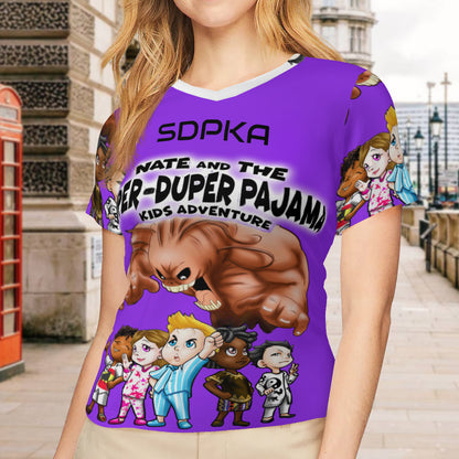 SDPKA- WOMEN'S V NECK T | PURPLE