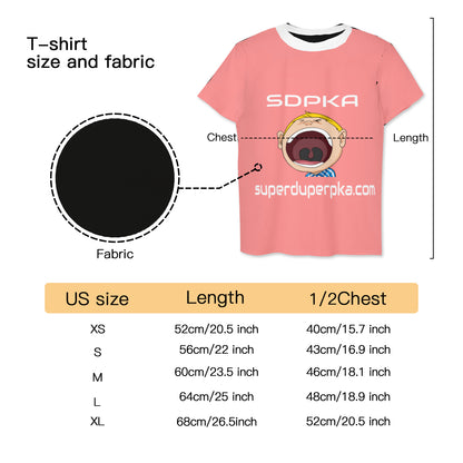 BIG MOUTH NATE  T-SHIRT for YOUTH | SDPKA (SUH-DUP-KA) |  PEACH