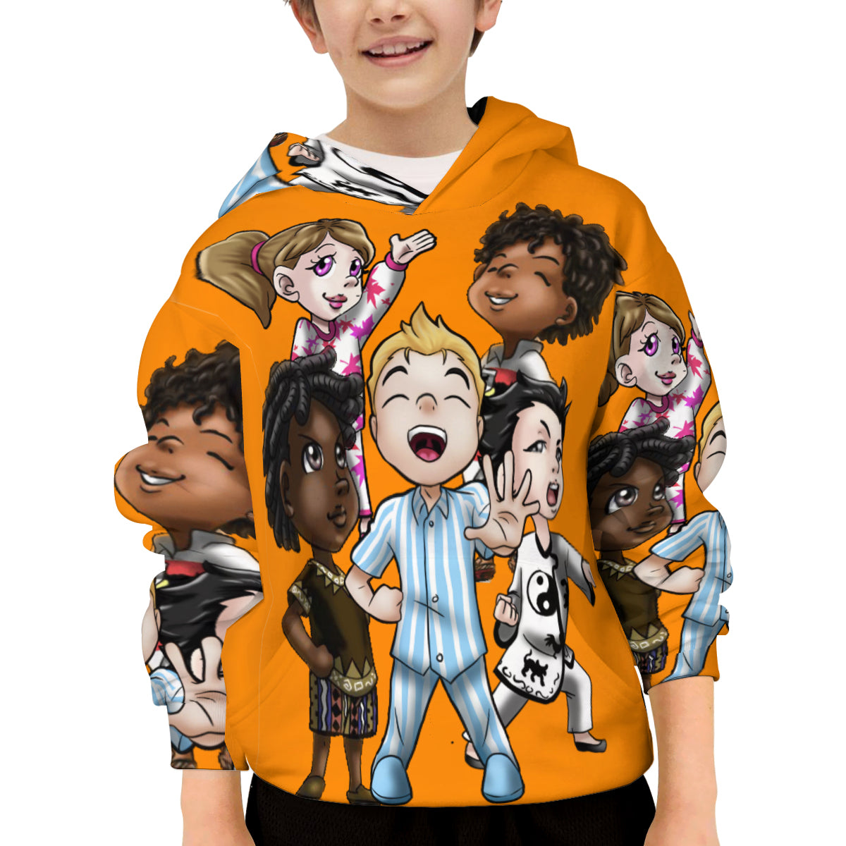 SDPKA KIDS GANGIN' IT HOODIE | POLYESTER ORANGE