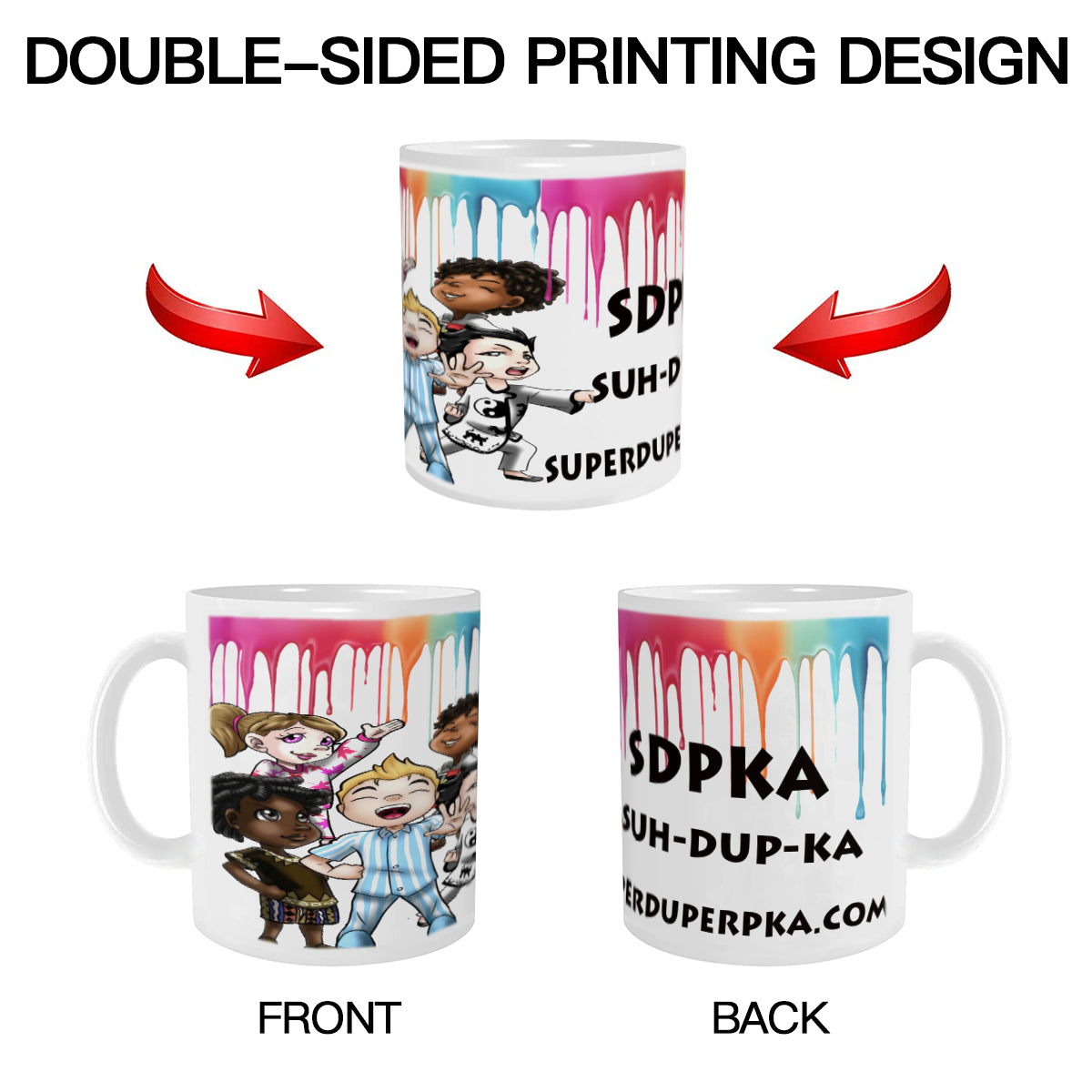 Brave Squad Ada's Drip Ceramic Mug | White | 10 COLORS |SDPKA