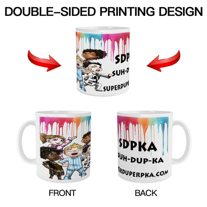 Brave Squad Ada's Drip Ceramic Mug | White | 10 COLORS |SDPKA