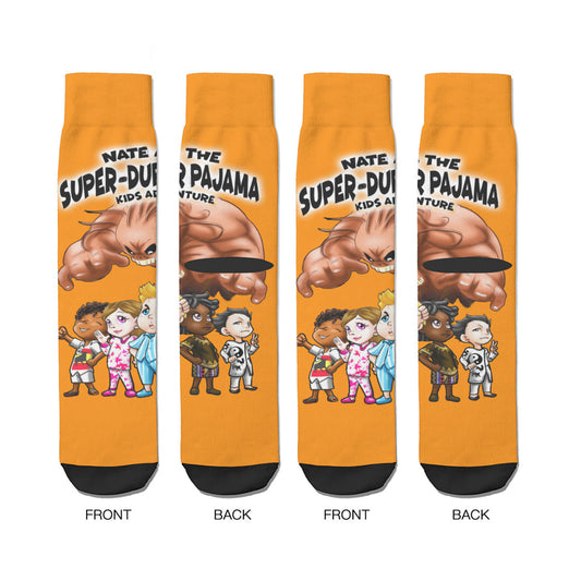 NATE-SDPKA-unisex SOCKS | for ADULTS |  ORANGE