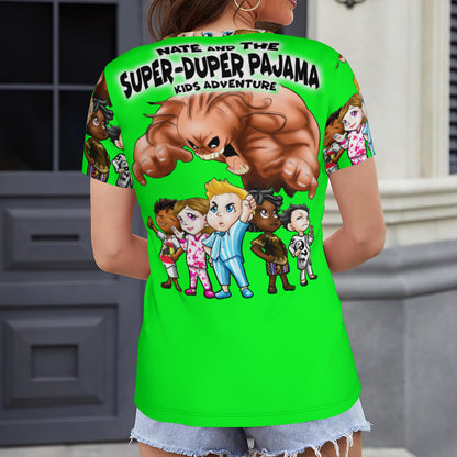 SDPKA- WOMEN'S V NECK T | LIME