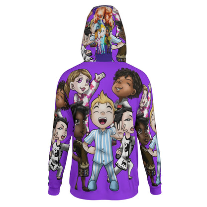 SDPKA PURPLE GANG ZIP UP HOODIE Women pleas order one size smaller than normal.