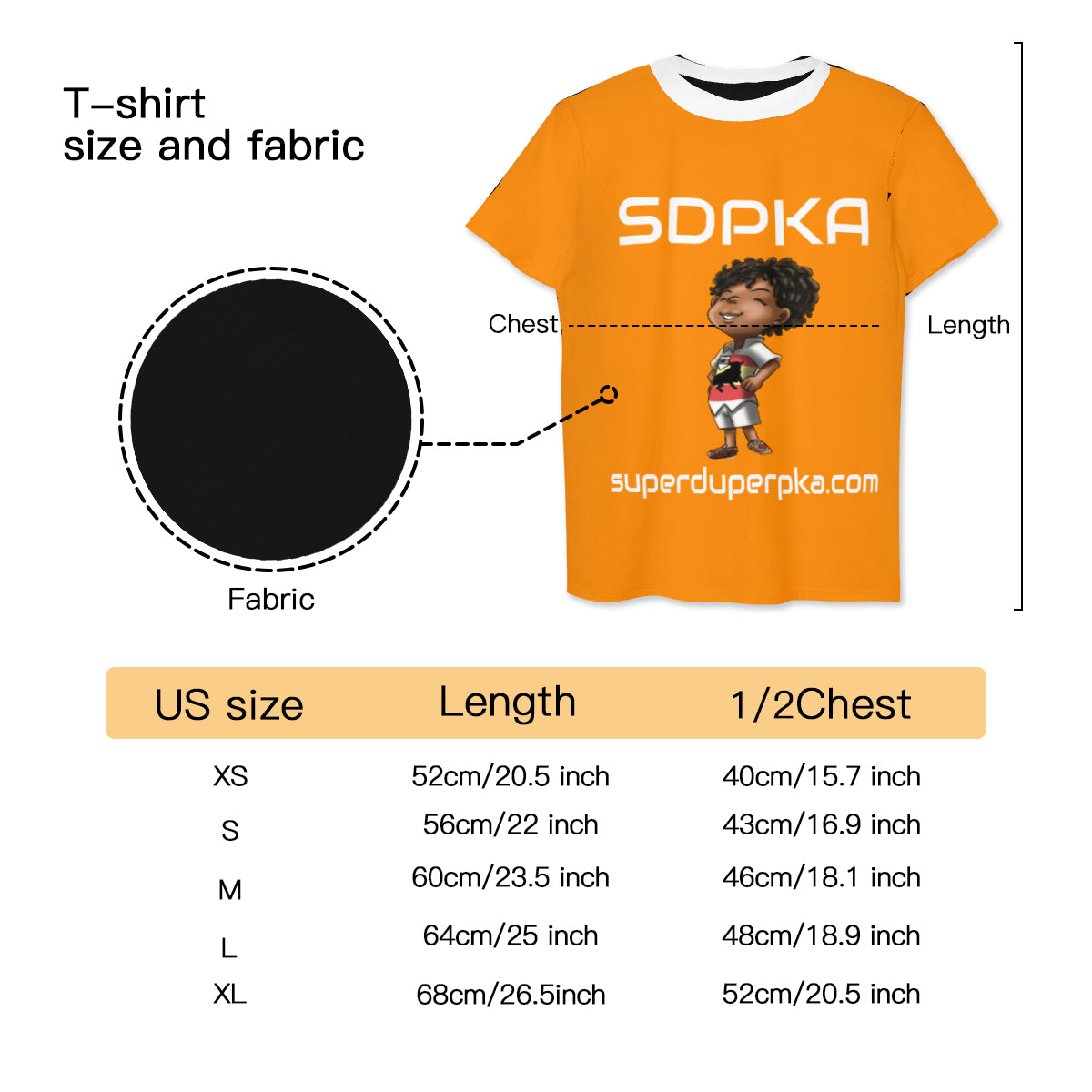 RICO'S SALUTE of VALOR T-SHIRT for YOUTH | SDPKA (SUH-DUP-KA) | ORANGE