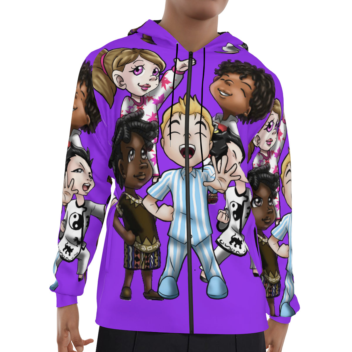 SDPKA PURPLE GANG ZIP UP HOODIE Women pleas order one size smaller than normal.