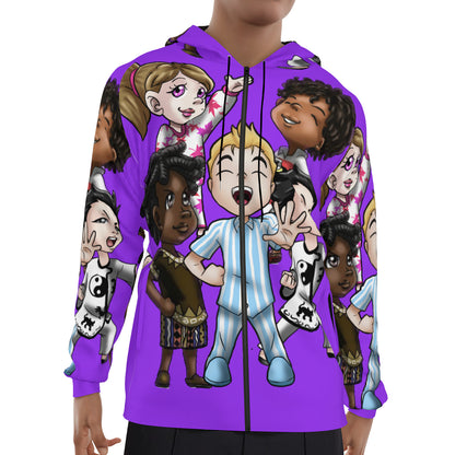 SDPKA PURPLE GANG ZIP UP HOODIE Women pleas order one size smaller than normal.