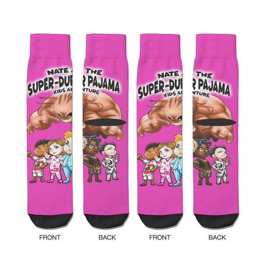 NATE-SDPKA-unisex SOCKS | for ADULTS |  HOT PINK