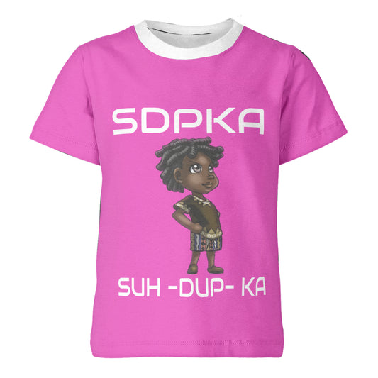 KEDAR'S SALUTE of VALOR T-SHIRT for YOUTH | SDPKA (SUH-DUP-KA) | HOT PINK